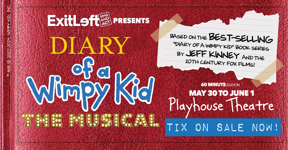 Diary of a Wimpy Kid, 30 May to 1 June at the Playhouse Theatre